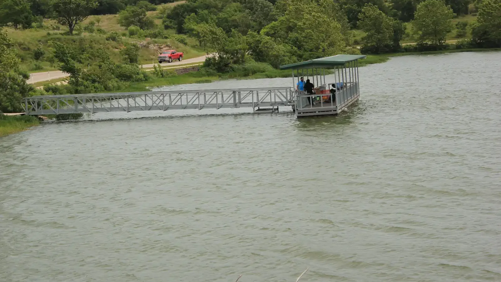The fishing dock at Veteran's Lake