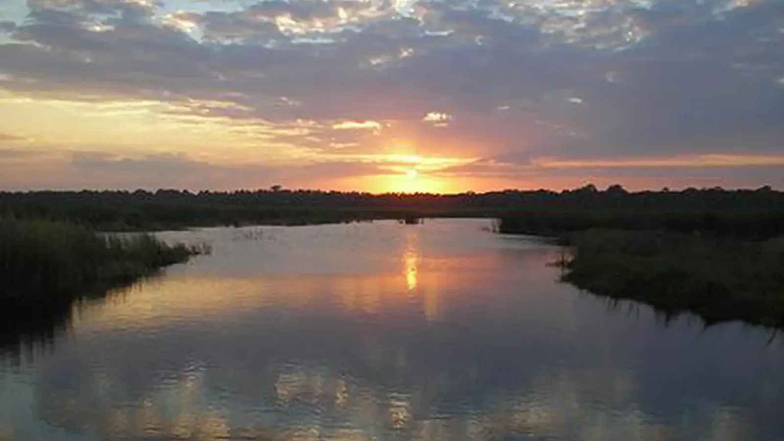 Sunset over the marsh at Guana Tolomato Matanzas National Estuarine Research Reserve, Florida