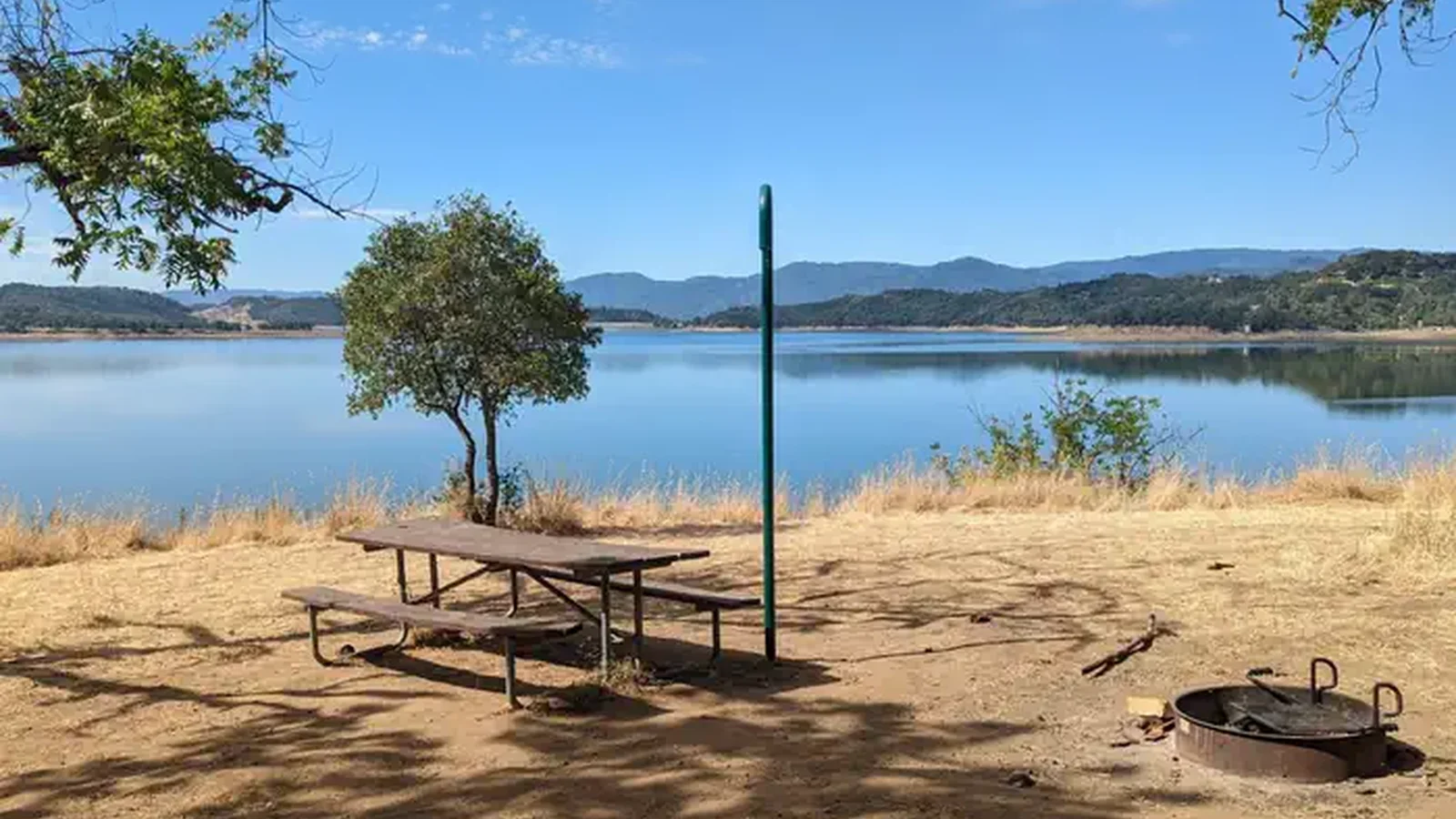 Lakefront site at Bushay Campground