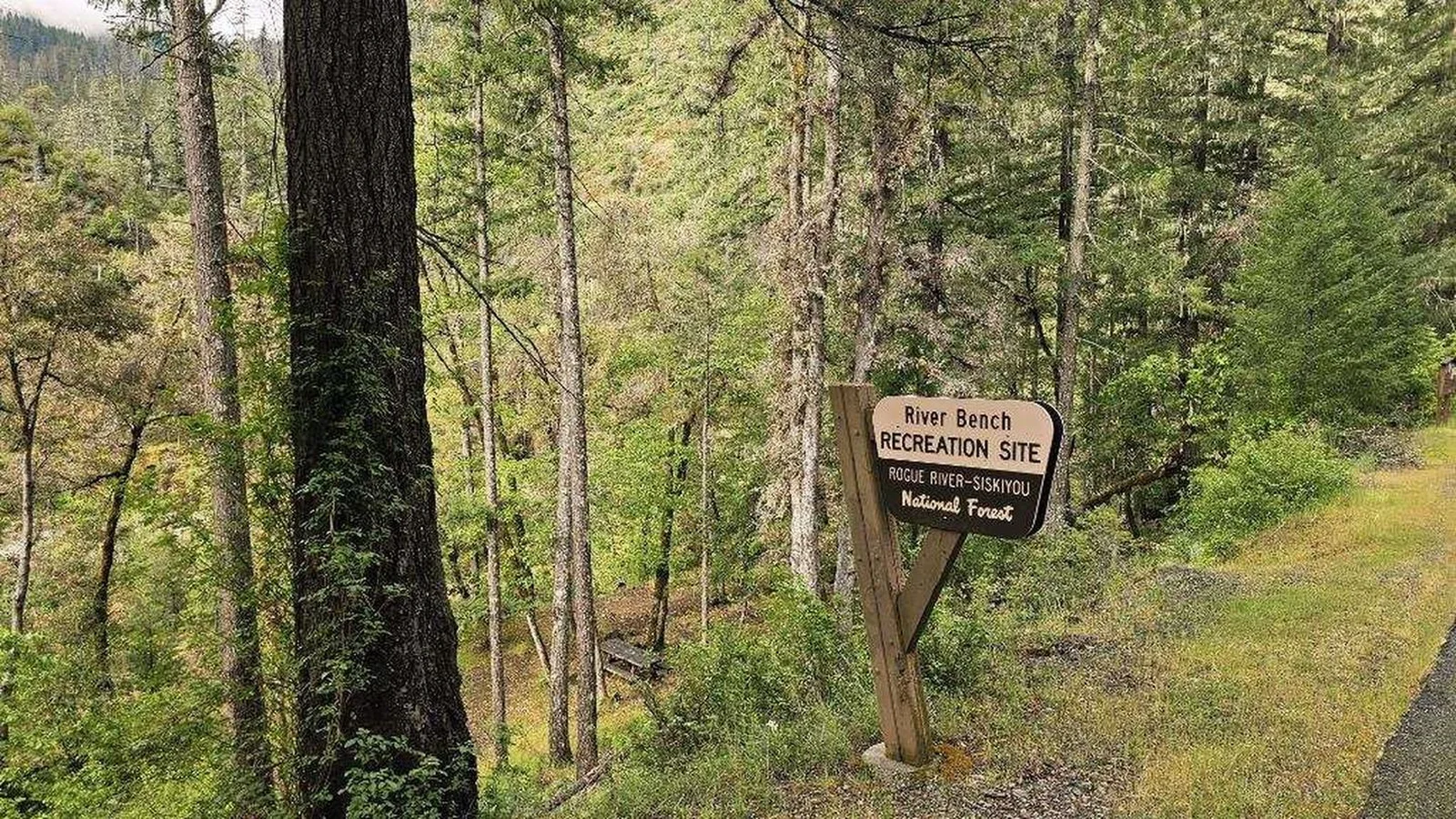 River Bench Sign