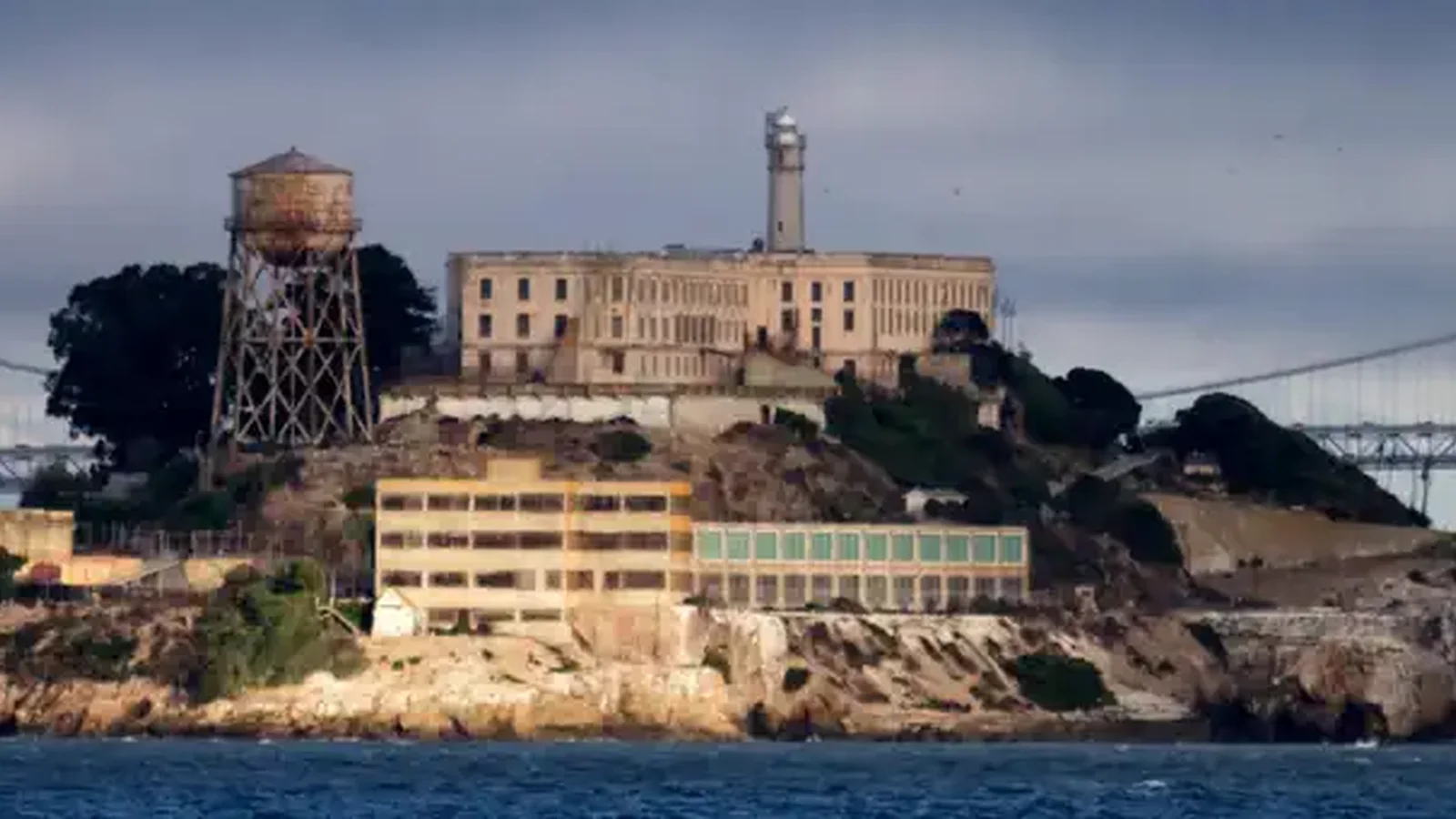 Alcatraz Island and the Bay Bridge