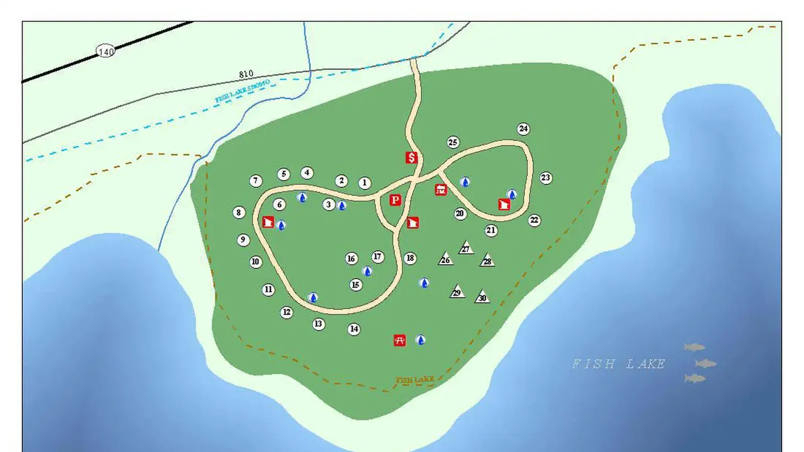 Doe Point Campground Map